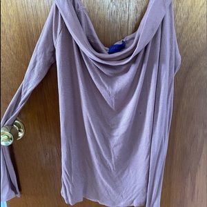 Off The Shoulder Knitted Tee